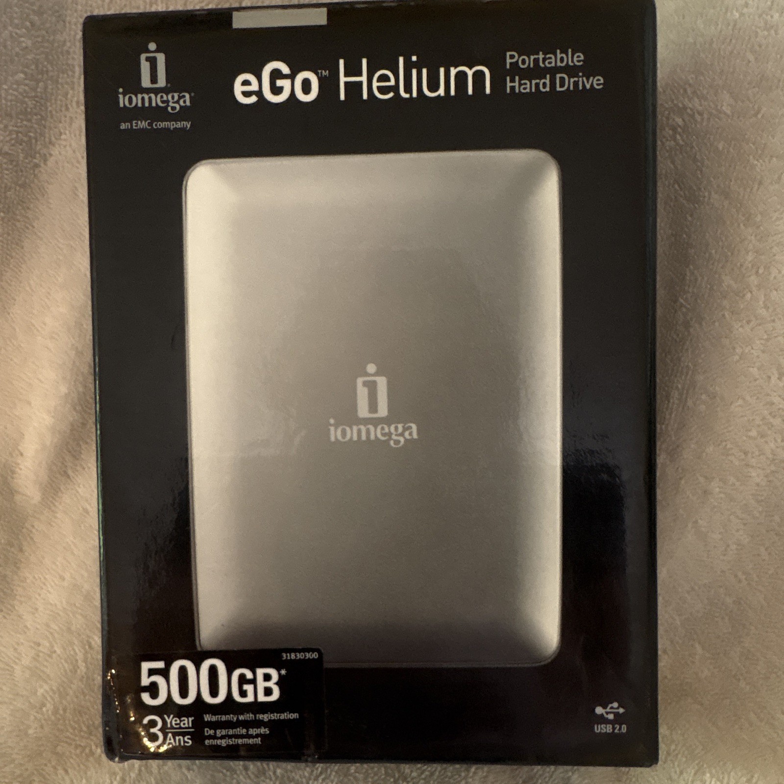 Iomega eGo Helium 500GB Portable External HDD USB 2.0 Silver