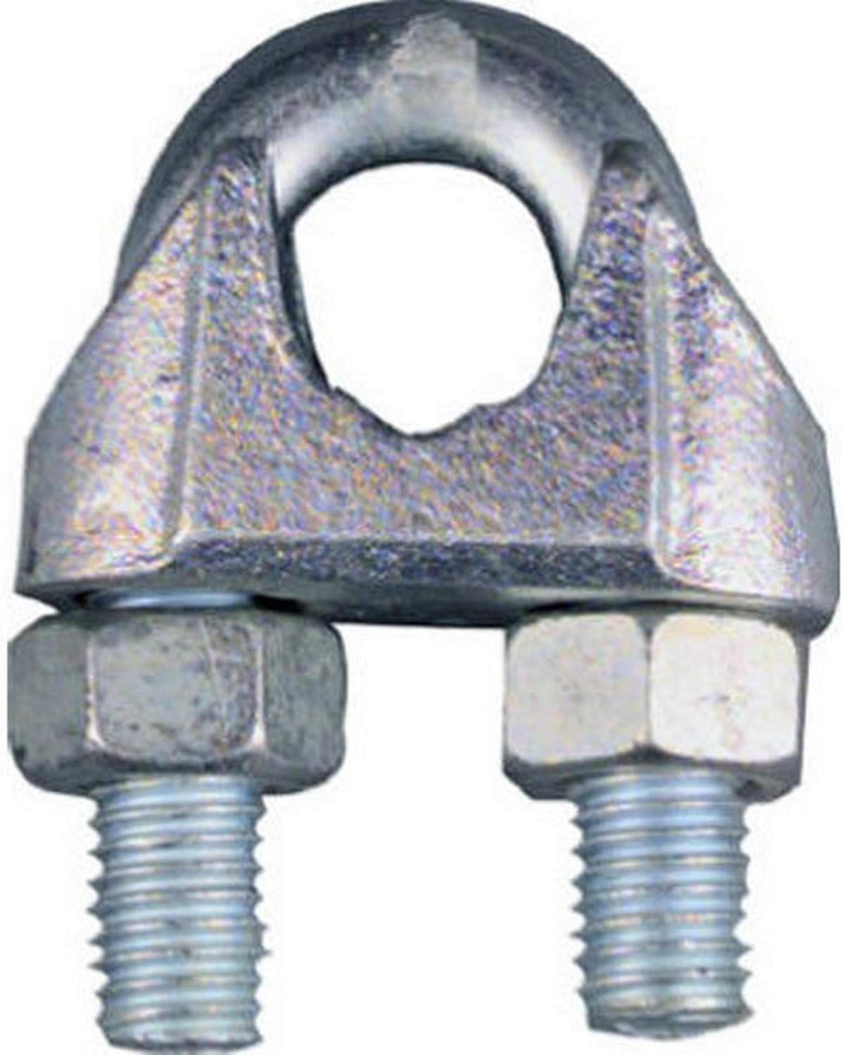 20 Pack 3/4 in Zinc Plated Steel Wire Cable Clamp with U-Bolt