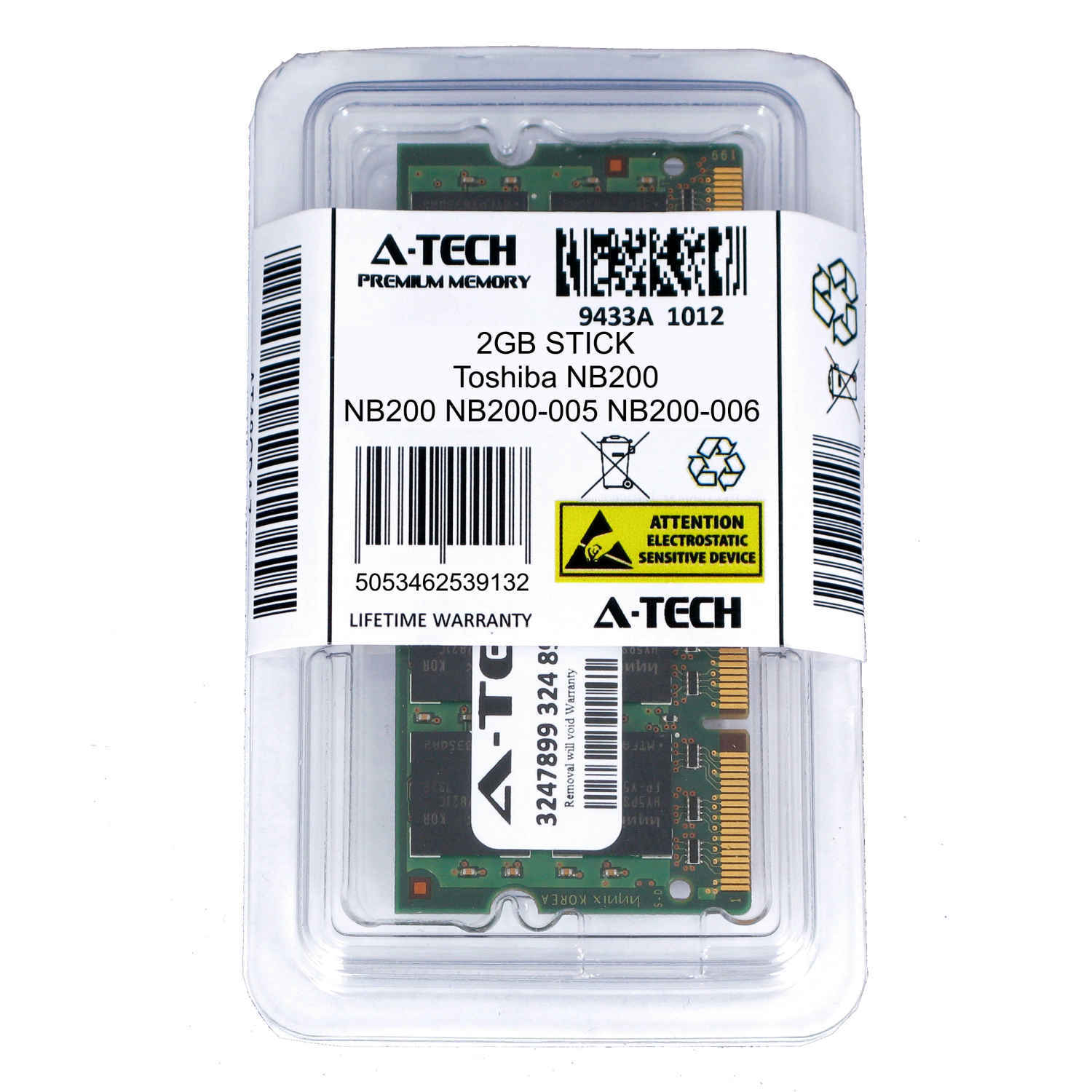 2GB SODIMM Toshiba NB200 NB200-005 NB200-006 NB200-00C NB200-00E Ram Memory