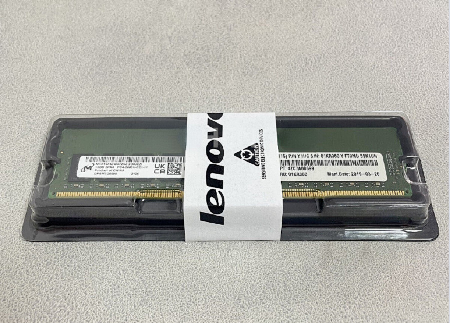 New01KR360 4ZC7A08699 Lenovo /IBM 16GB DDR4 PC4-2666V Unbuffered ECC UDIMM
