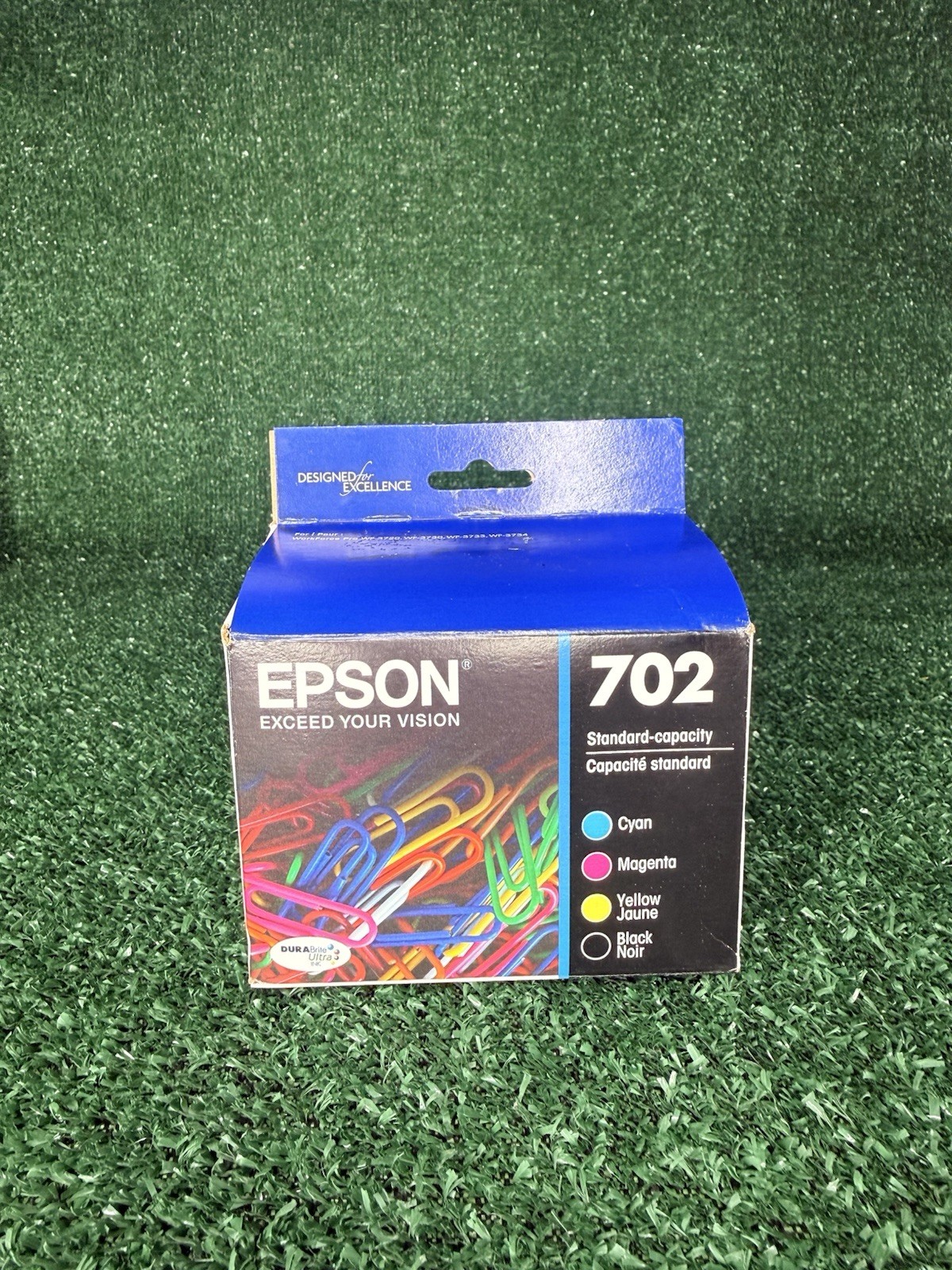 Genuine Epson 702 Ink cartridge 4-color set Magenta Cyan Yellow Black EXP 07/28