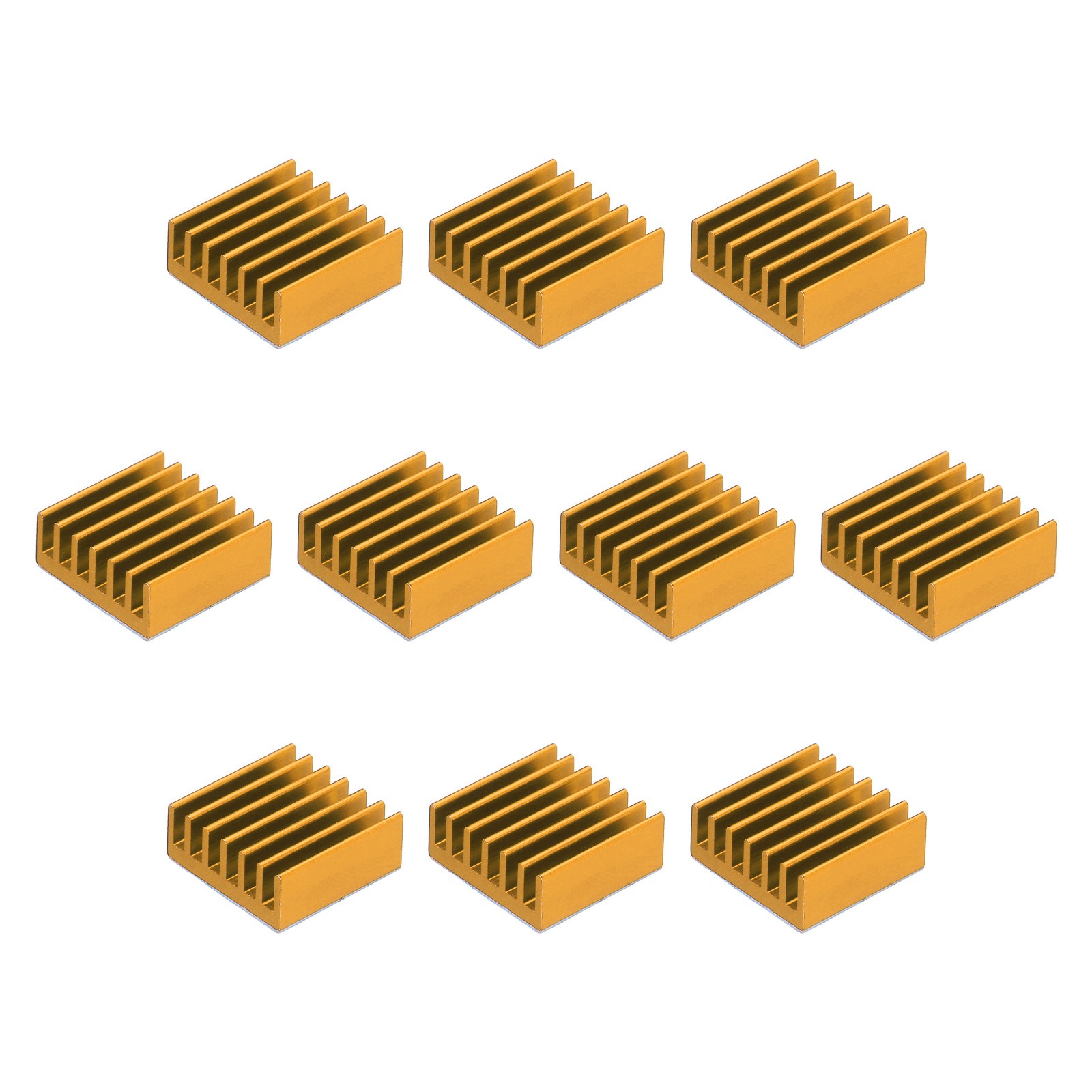 10Pcs 14x14x6mm Heatsink Aluminum Radiator Heat Sink Cooling Gold