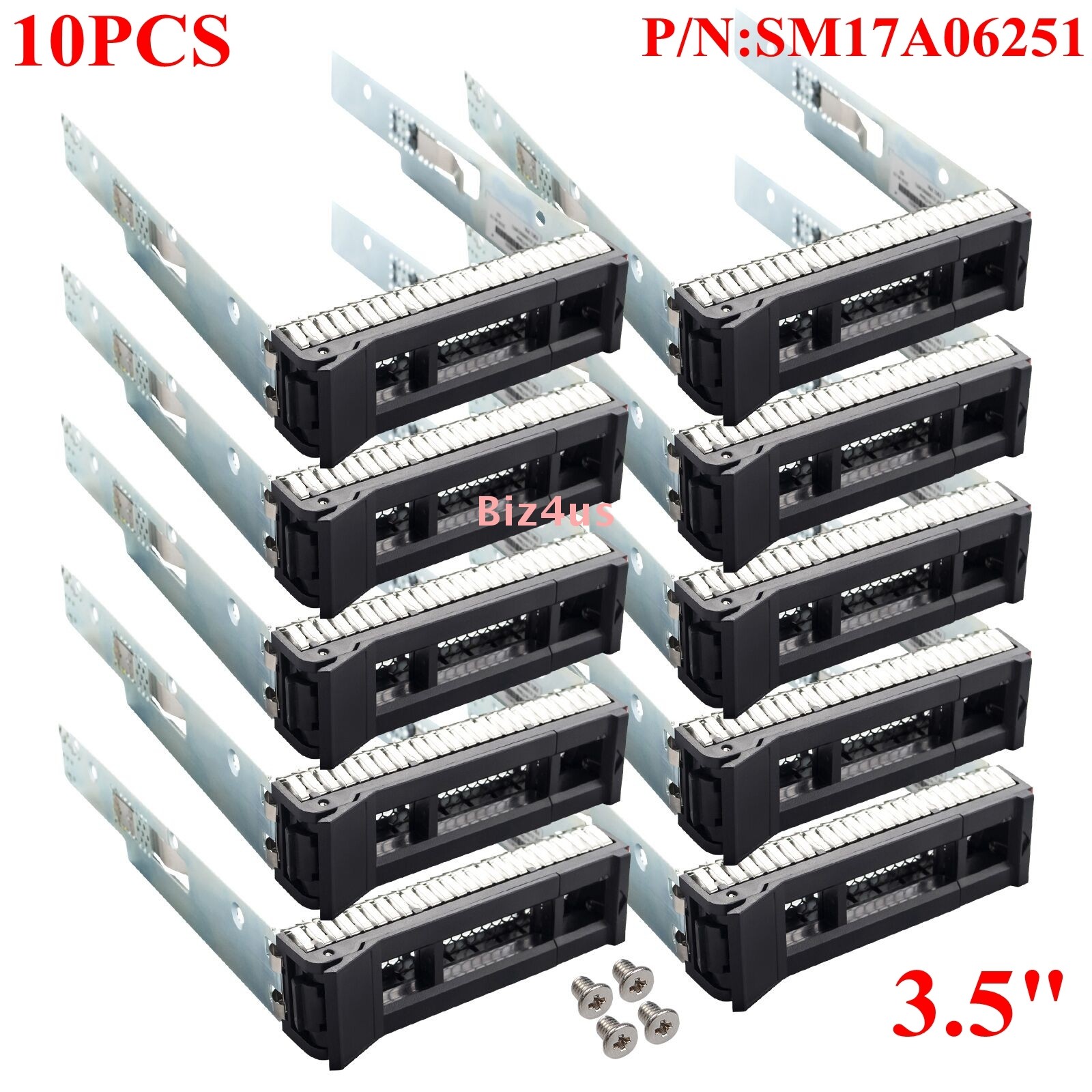 10x 3.5" SAS SATA Drive Tray Caddy for Lenovo SR550 SR590 SR650 ST550 SM17A06251