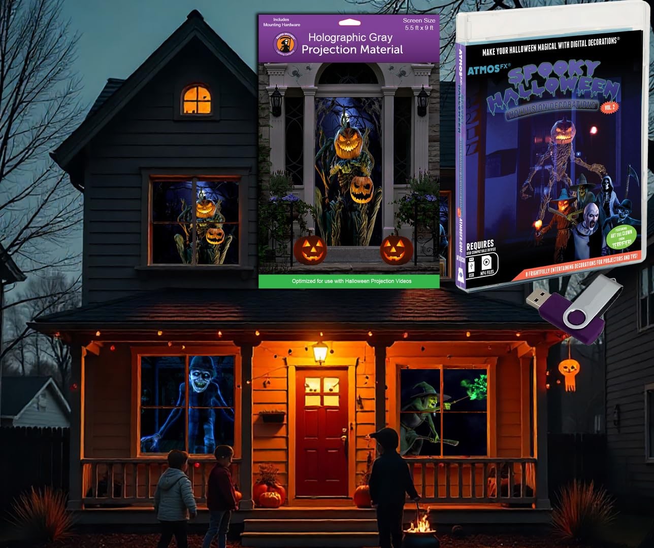 AtmosFX® Spooky Halloween Hollusion Vol 2 Digital Decoration on USB Includes ...