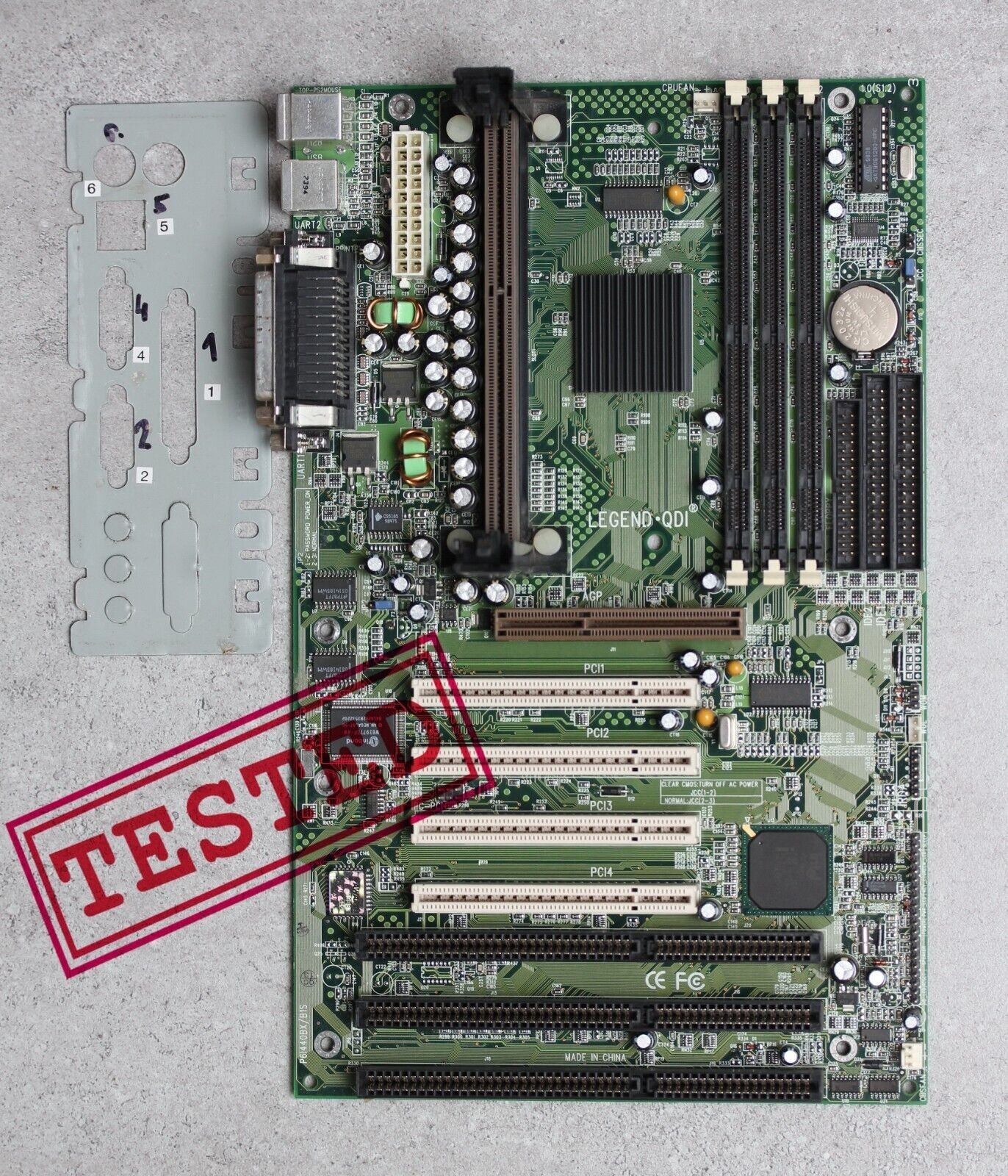 Slot1 LEGEND QDI BrilliantX IS Motherboard Intel 440BX chipset with I/O shield