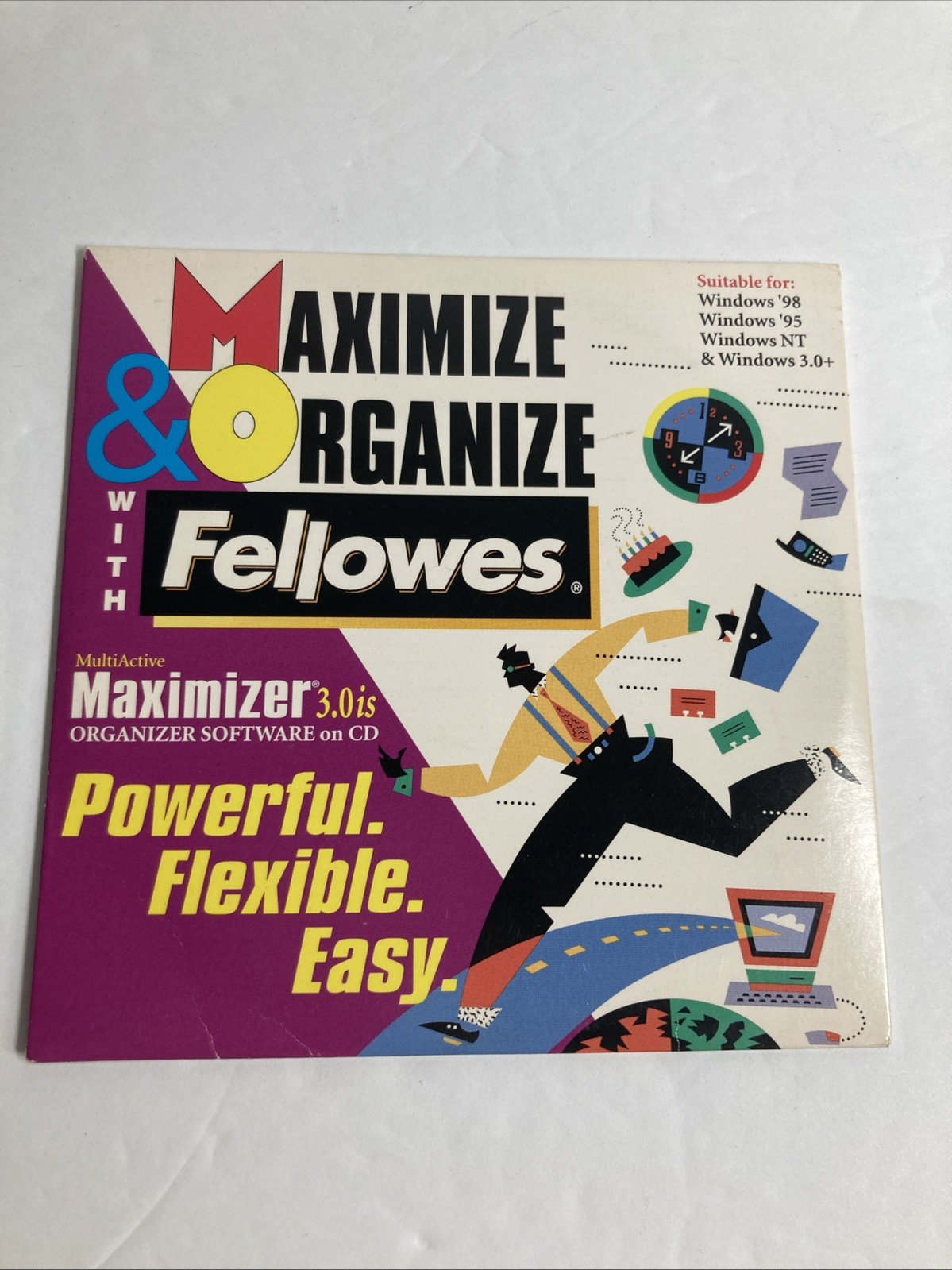 Fellowes Maximizer 3.0is Software CD Windows 95 98 NT OS Organizer Vintage PC