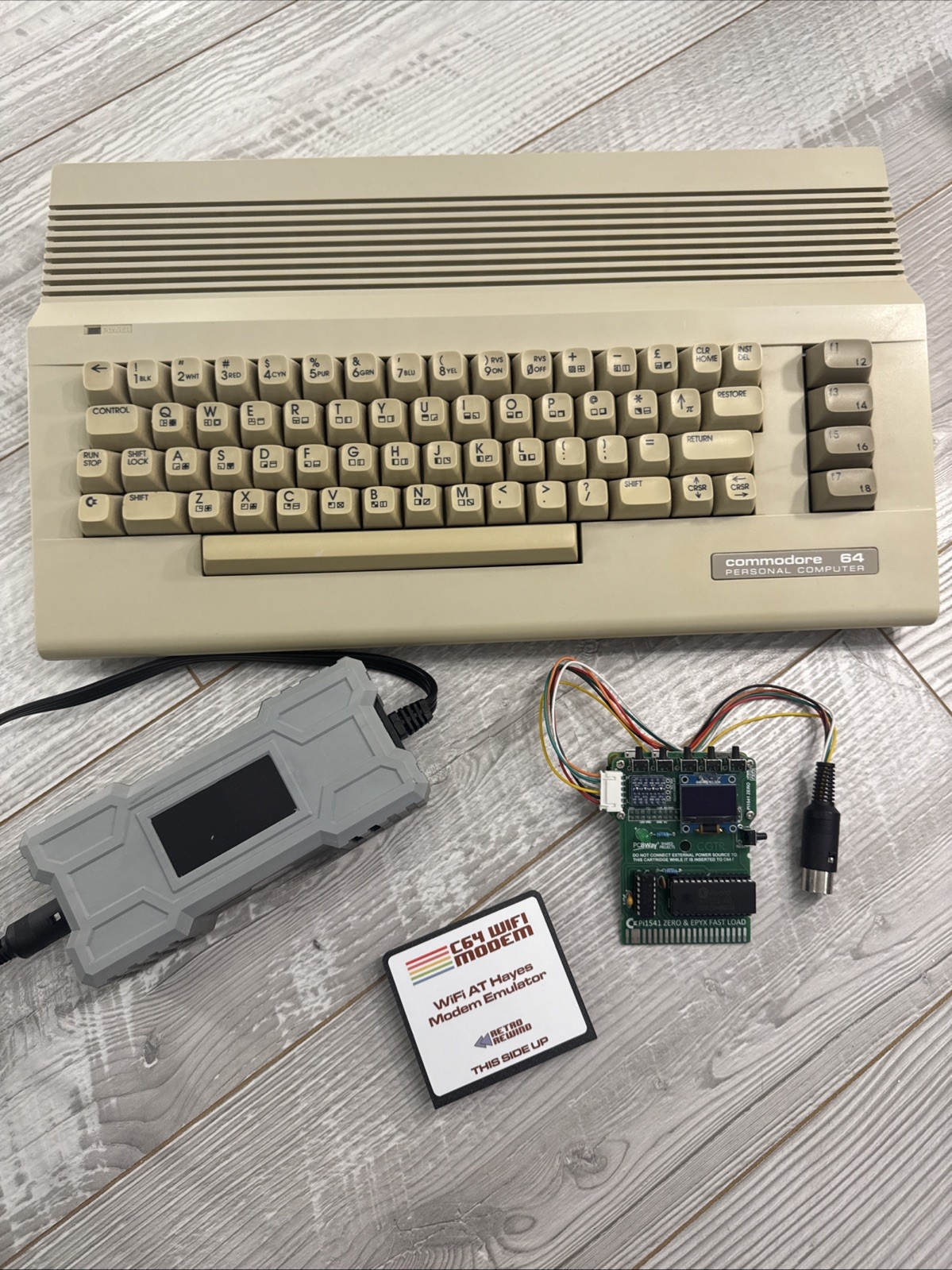 Commodore 64c Recapped With Retro Power, Modem, And Pi1541 Zero With Epyx Loader