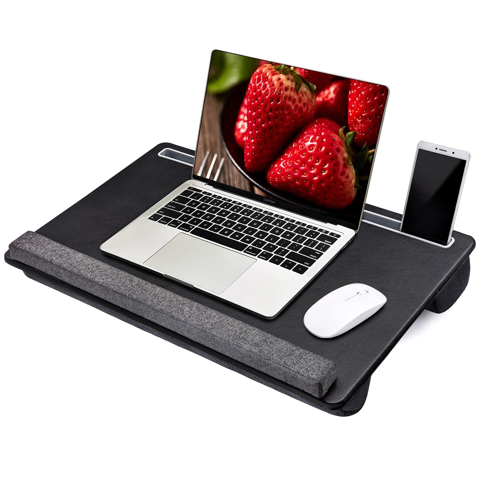 Extra Large Lap Laptop Desk - Full PU Material Mouse Pad Gaming Tray - Portab...