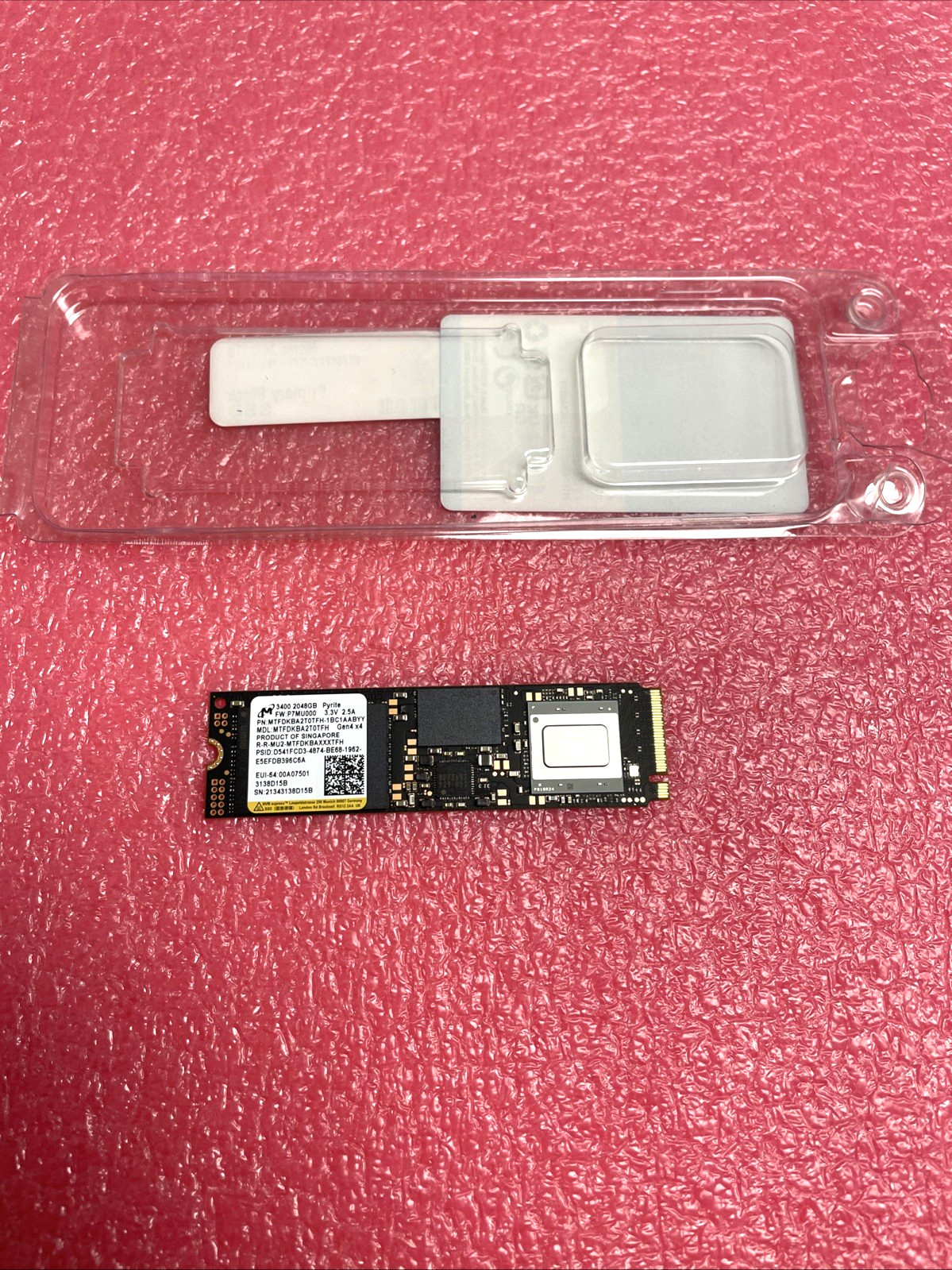 Micron 2TB NVMe GEN 4X4 MTFDKBA2T0TFH-1BC1AABYYY / 3400 2048GB