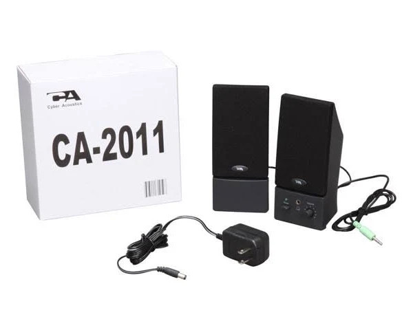 Lot Of 2 New Cyber Acoustics CA-2011 Audio System Computer Speakers