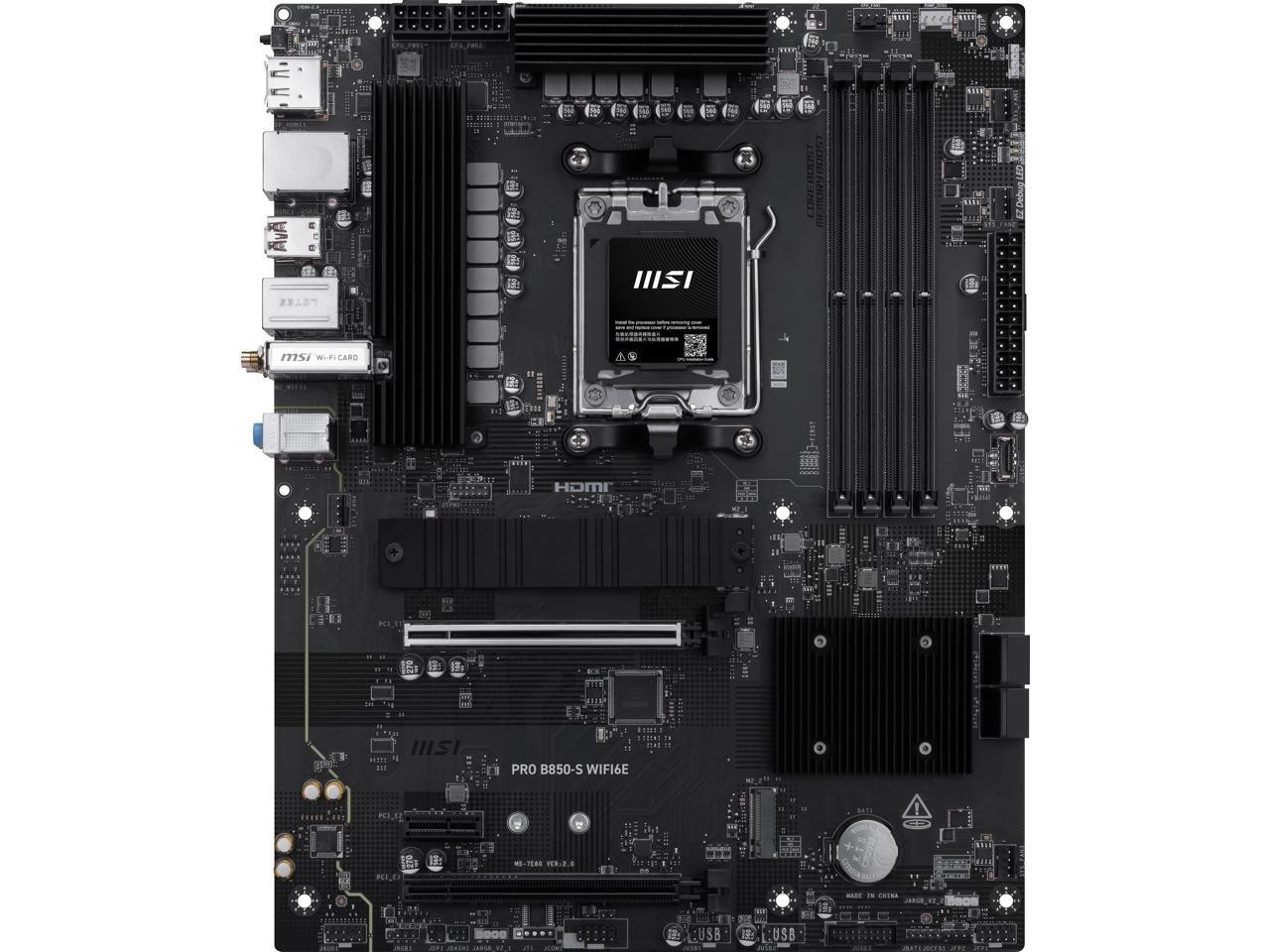 MSI PRO B850-S WIFI6E Motherboard, ATX - Supports AMD Ryzen 9000 / 8000 / 7000