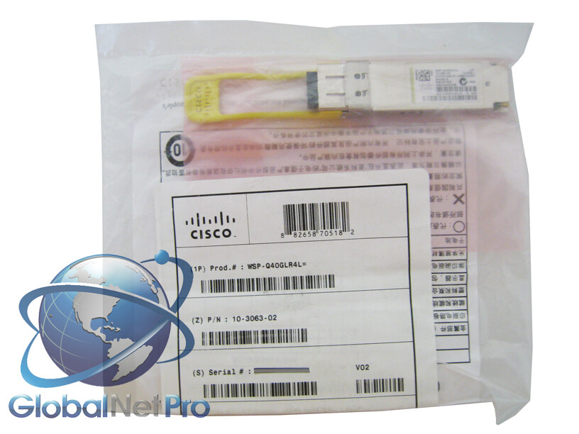 NEW SEALED GENUINE CISCO WSP-Q40GLR4L - 40G Ethernet LR4 Lite LC 2KM - LIFETIME