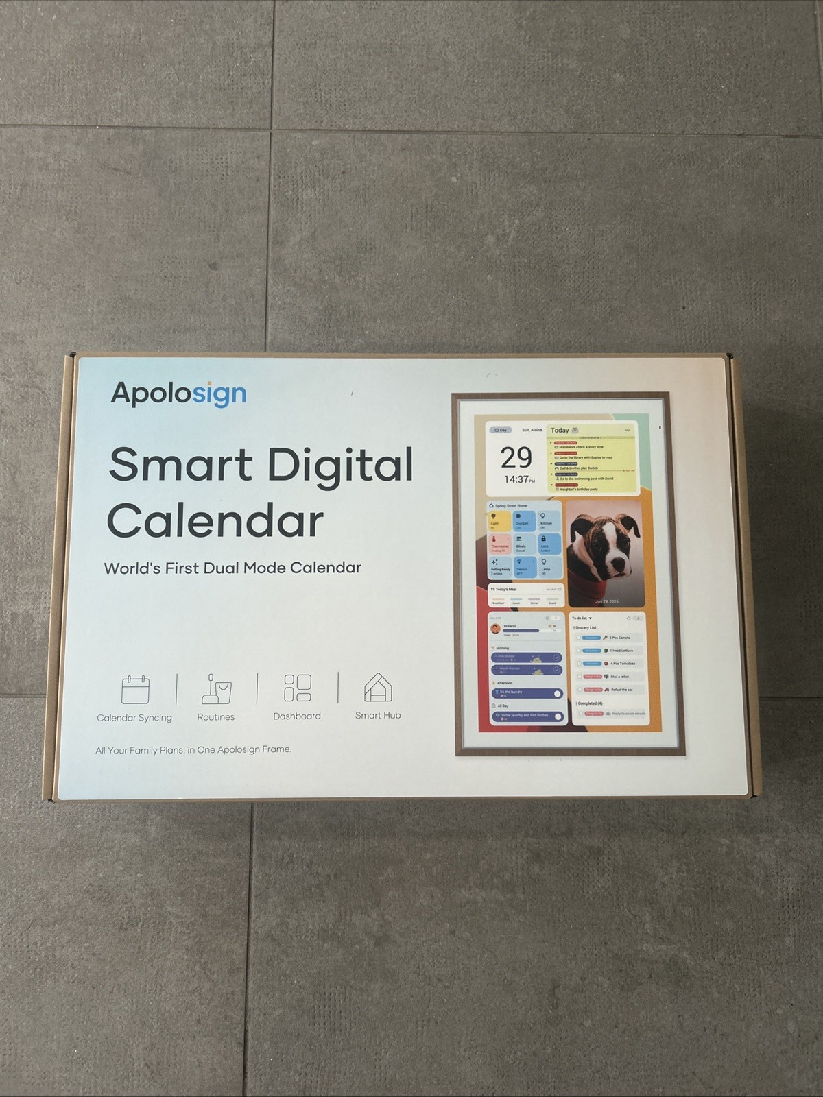 ApoloSign 21.5 inch Digital Calendar Family Wall Planner 