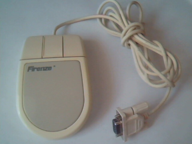 Vintage Firenze Mouse Model 600 3-button 9-pin serial connector  - Working