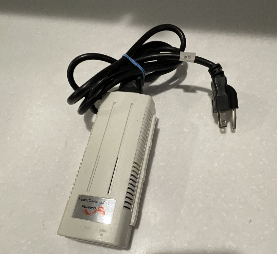 Genuine PowerDsine 3001GC Power Over Ethernet PoE Injector & Power cord
