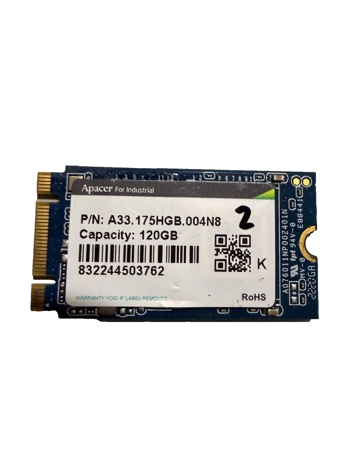 Apacer A33.175HGB.004N8 M.2 2240 Size, 120GB SSD, SATA, BiCS5 (NCR 006-8628454)
