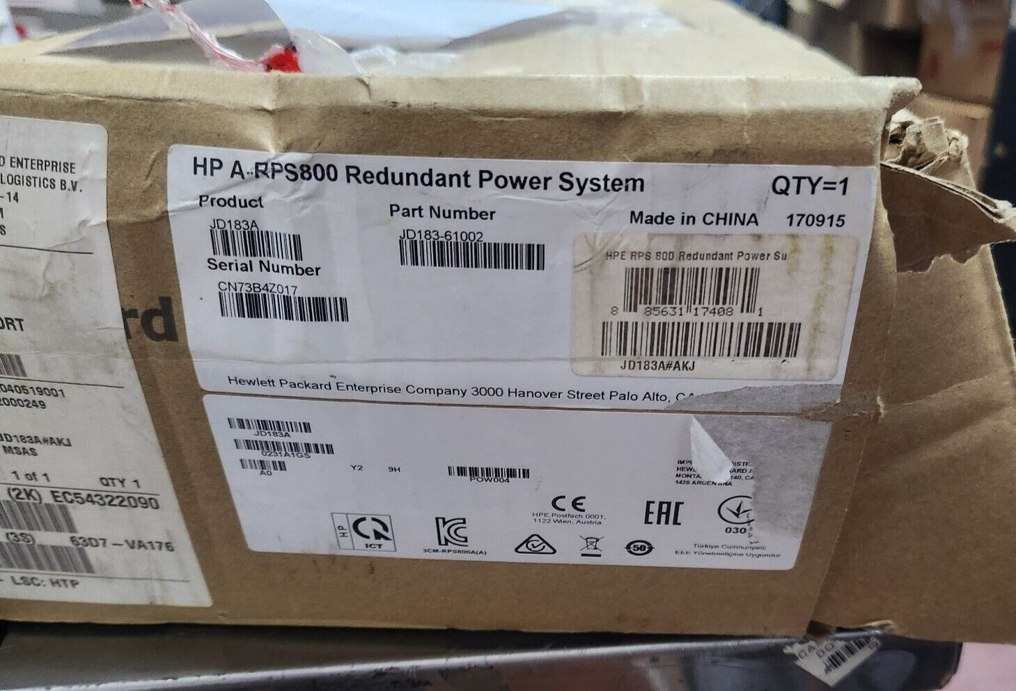HP JD183A A-RSP800 H3C RSP800-A Redundant Power System - NEW opened Box