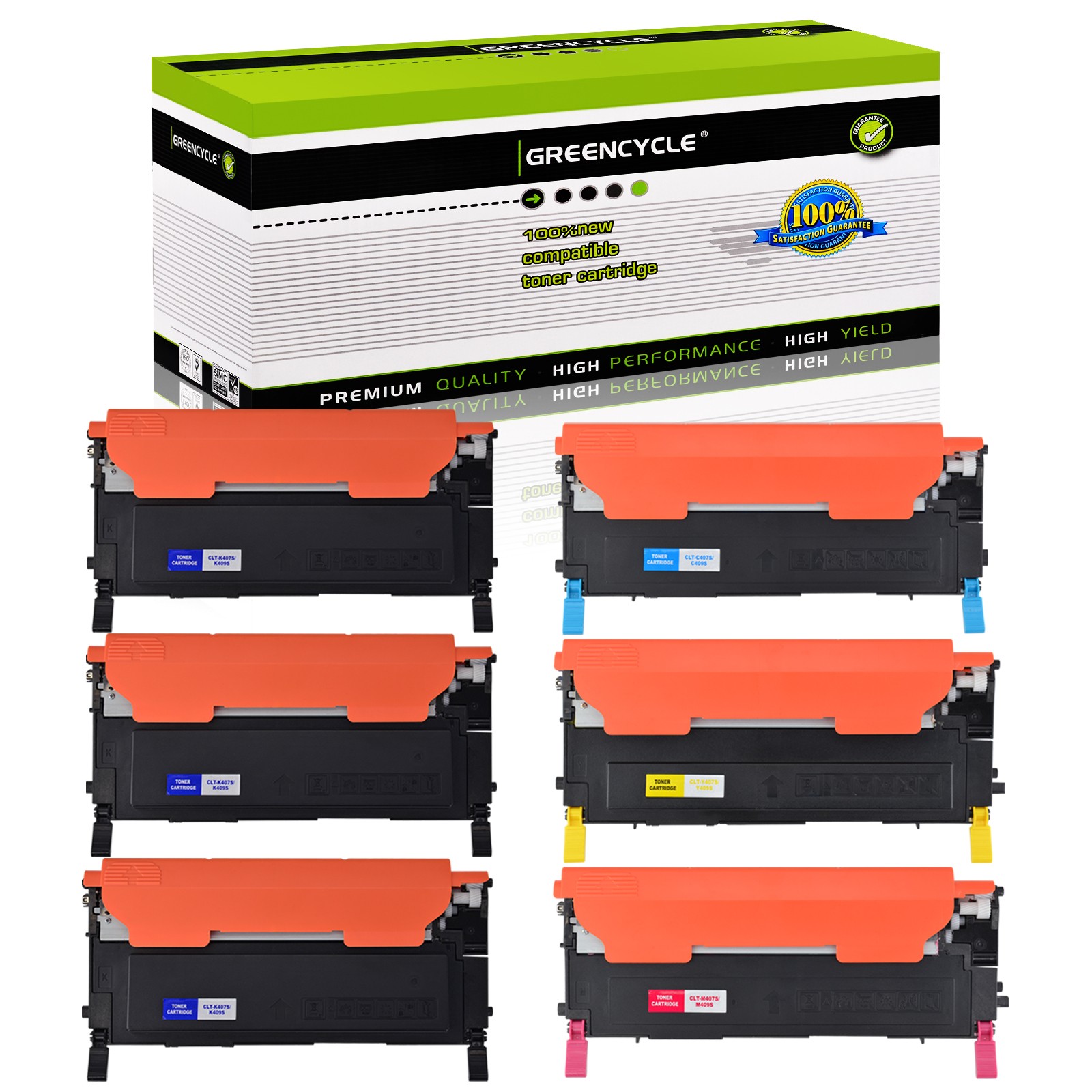6PK CLT-409S For Samsung CLP-315 Color TONER SET CLP-315W CLX-3175FN CLX-3175FW