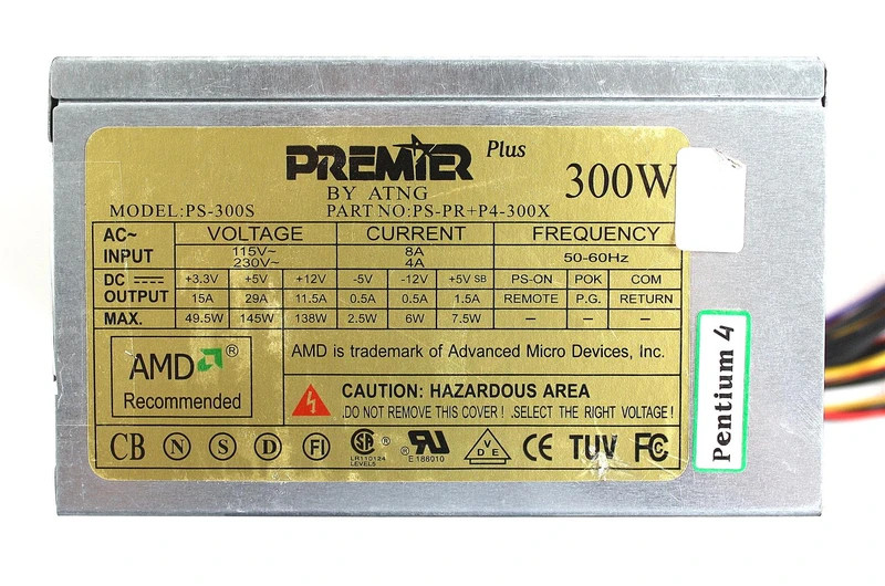 PS-300S power age premier atng 300 watt at power supply 300W 20 pin atx with P4