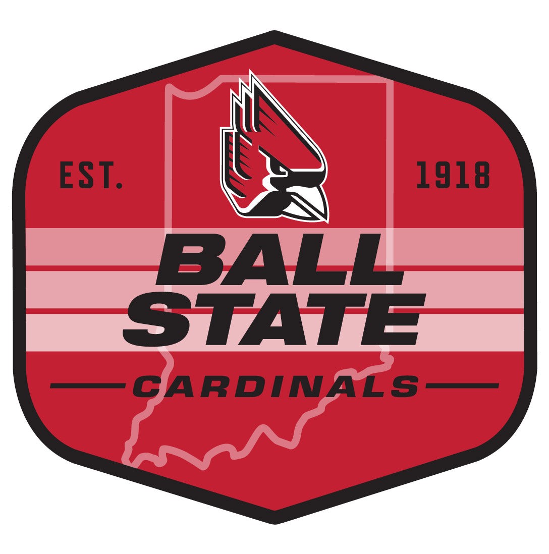 Ball State University Scenic Background Offic. Lic. Sticker/Magnet
