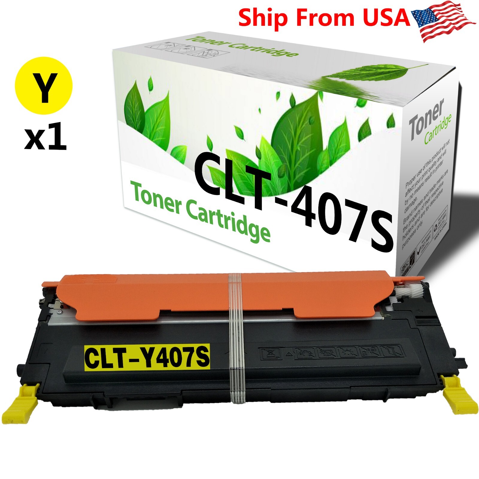 1PK CLT-Y407S CLTY407S Toner Cartridge clt407s for CLP-325W Printer