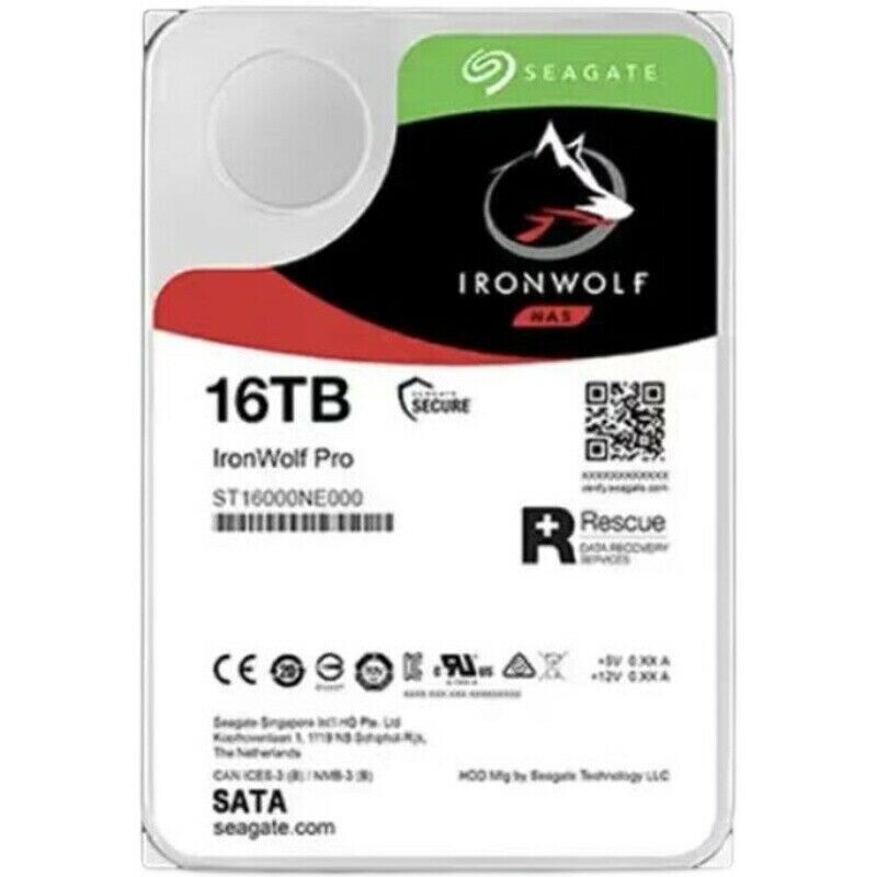 ST16000NE000 Seagate IronWolf Pro 3.5" 16TB 7200 RPM SATA 6.0Gb/s Internal HDD