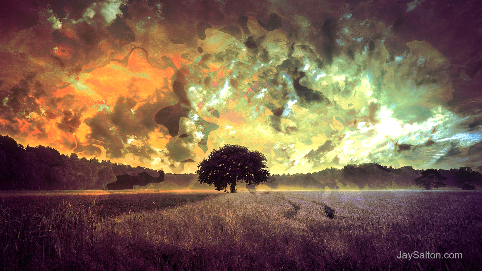 Landscape  art 3d abstract nature harvest surreal Custom Gaming Mat Desk
