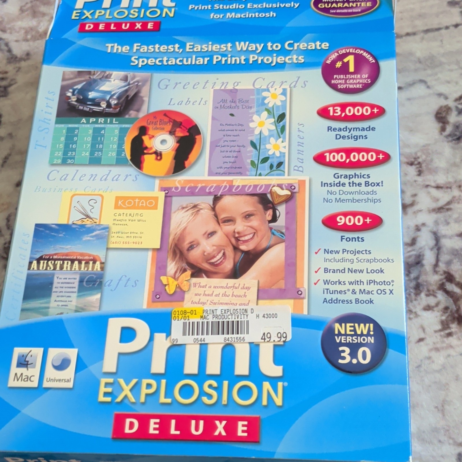 Print Explosion Deluxe Version 3.0 Mac DVD Web & Desktop Publishing Software ENG