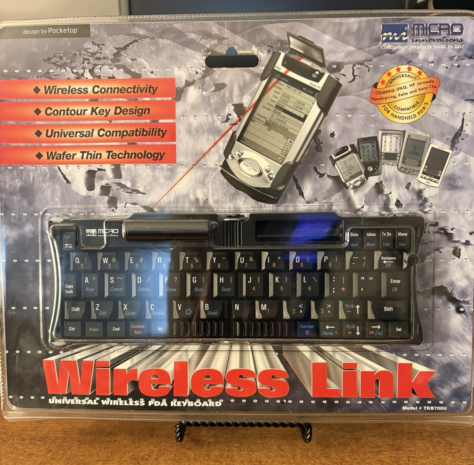 Micro Innovations UNIVERSAL WIRELESS PDA KEYBOARD Portable Folding BRAND NEW