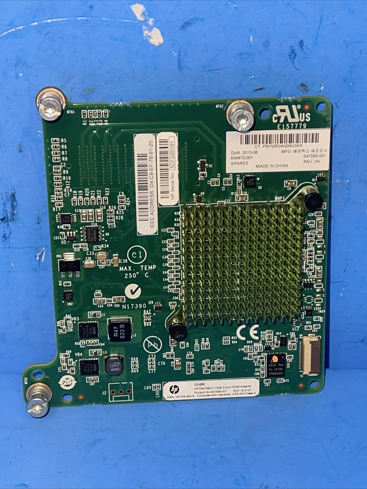 HPE HP 647588-001 / 649870-001  FlexFabric 10GB 2-Port 554M Adapter