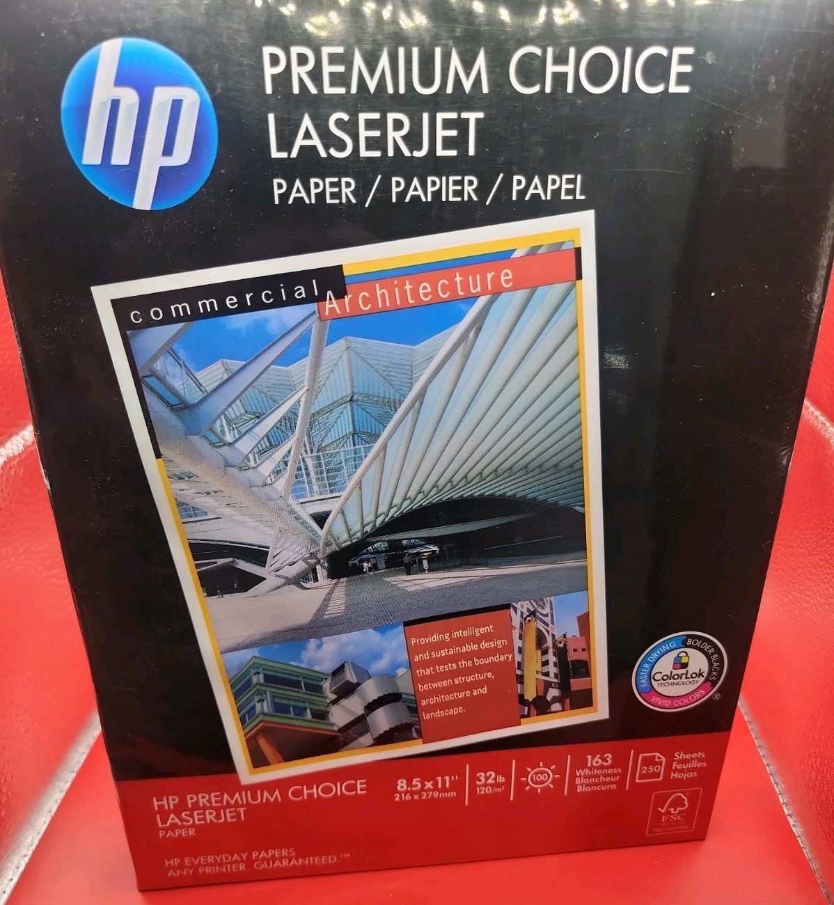 Hp Premium Choice Laserjet Paper 8.5x11 32lb 250 Sheets New