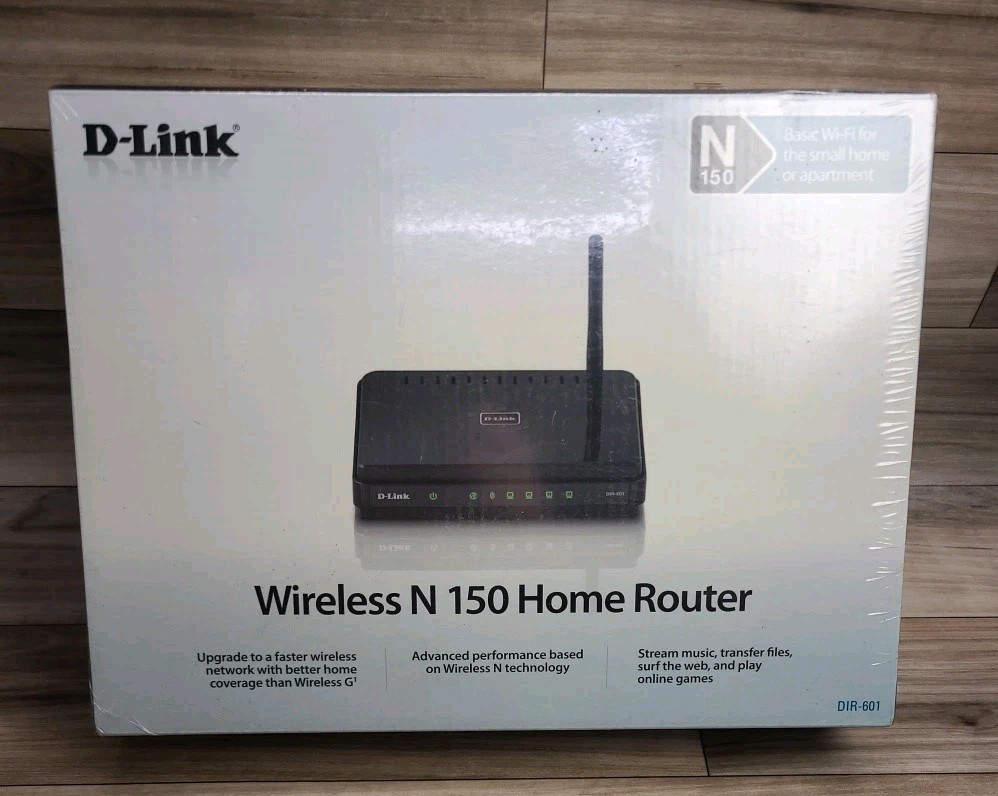 D-Link N150 Home 150 Mbps 4-Port 10/100 Wireless N Router (DIR-601) Sealed New