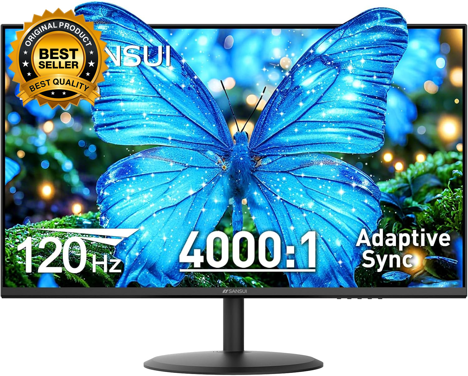 22 Inch 120Hz Monitor, FHD Computer Monitor 4000:1 Contrast Ratio with Adaptive 