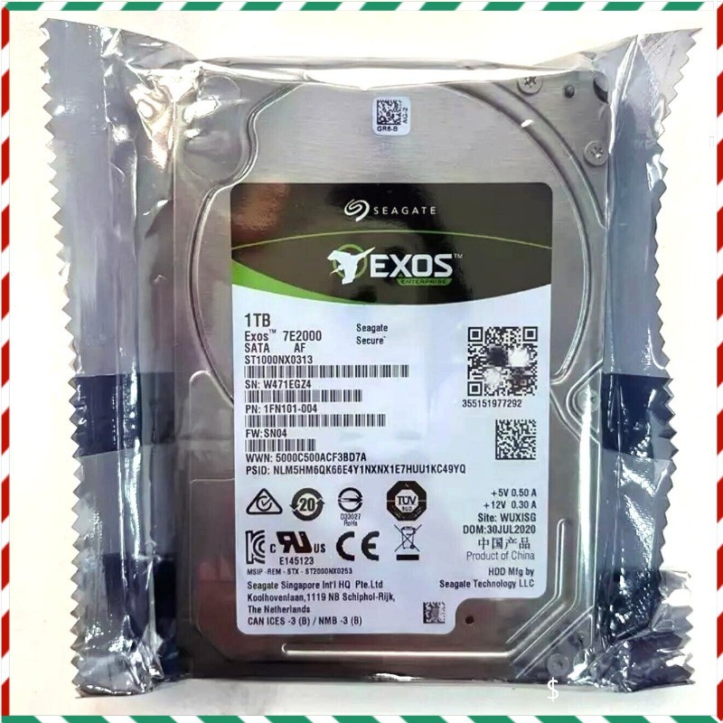 Seagate EXOS 7E2000 1TB ST1000NX0313 SATA 7200RPM 6Gbps 2.5" HDD Hard Drive New