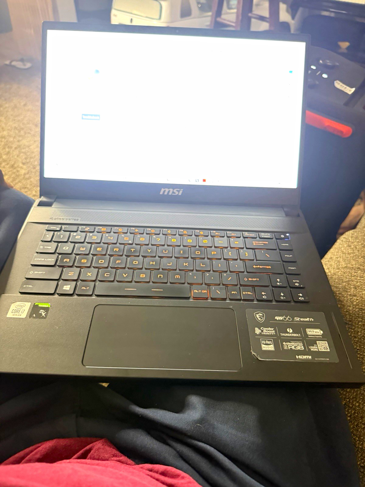 MSI GS66 Stealth 10SE 15.6" i7-10750H 16GB 477GB SSD RTX 2060 W11