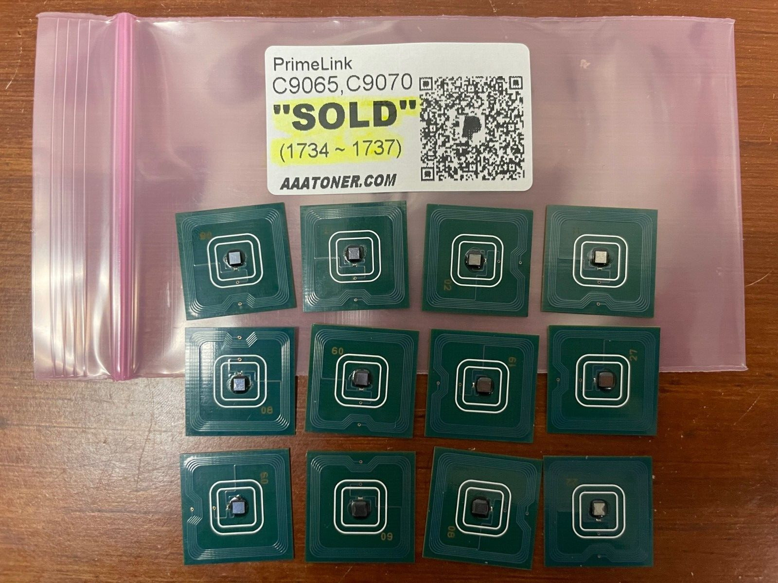 12 Toner Chip (1734 - 35/36/37) for Xerox PrimeLink C9065, C9070 Printer Refill