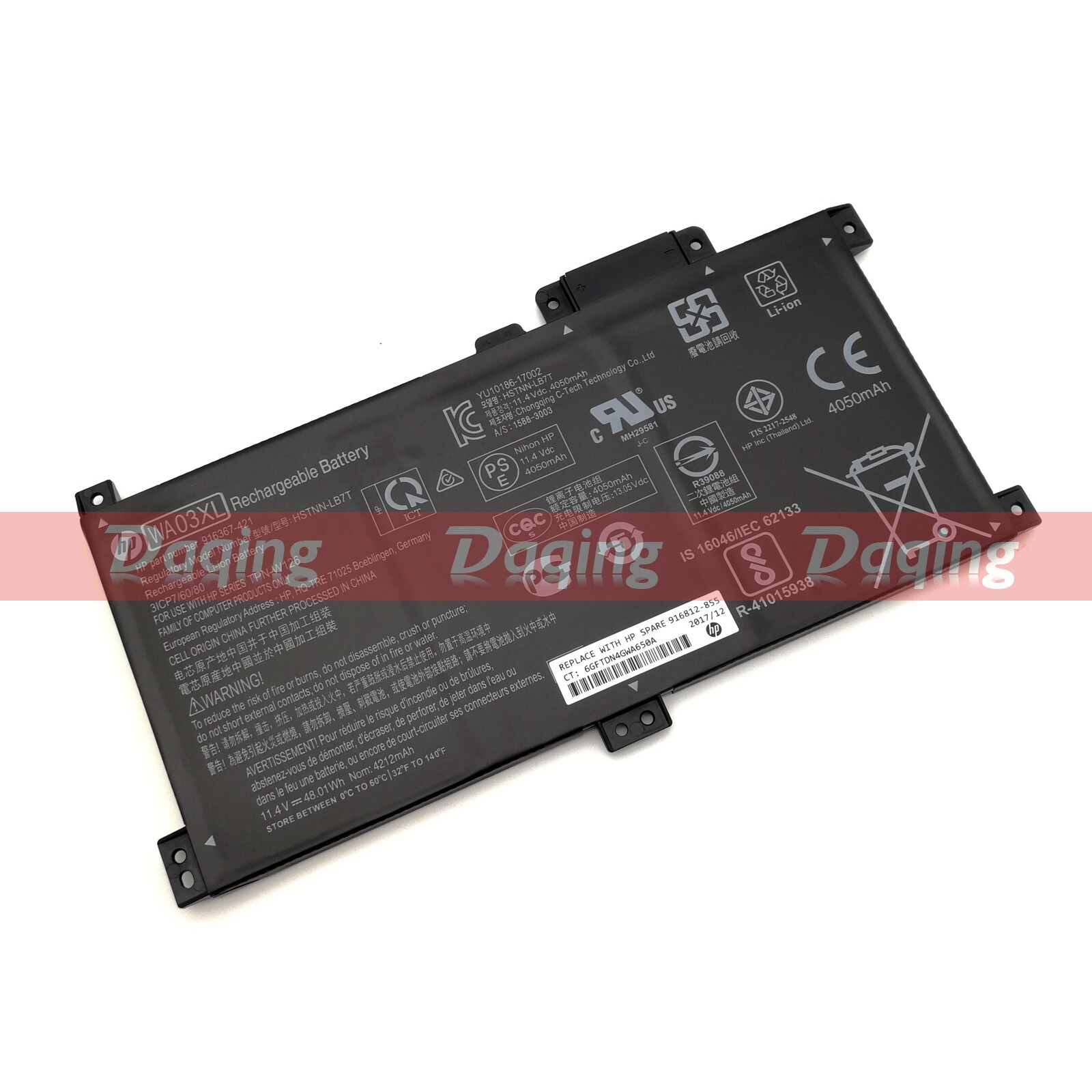 New Original WA03XL OEM Battery for HP HSTNN-LB7T 916812-055 916367-541 TPN-W126