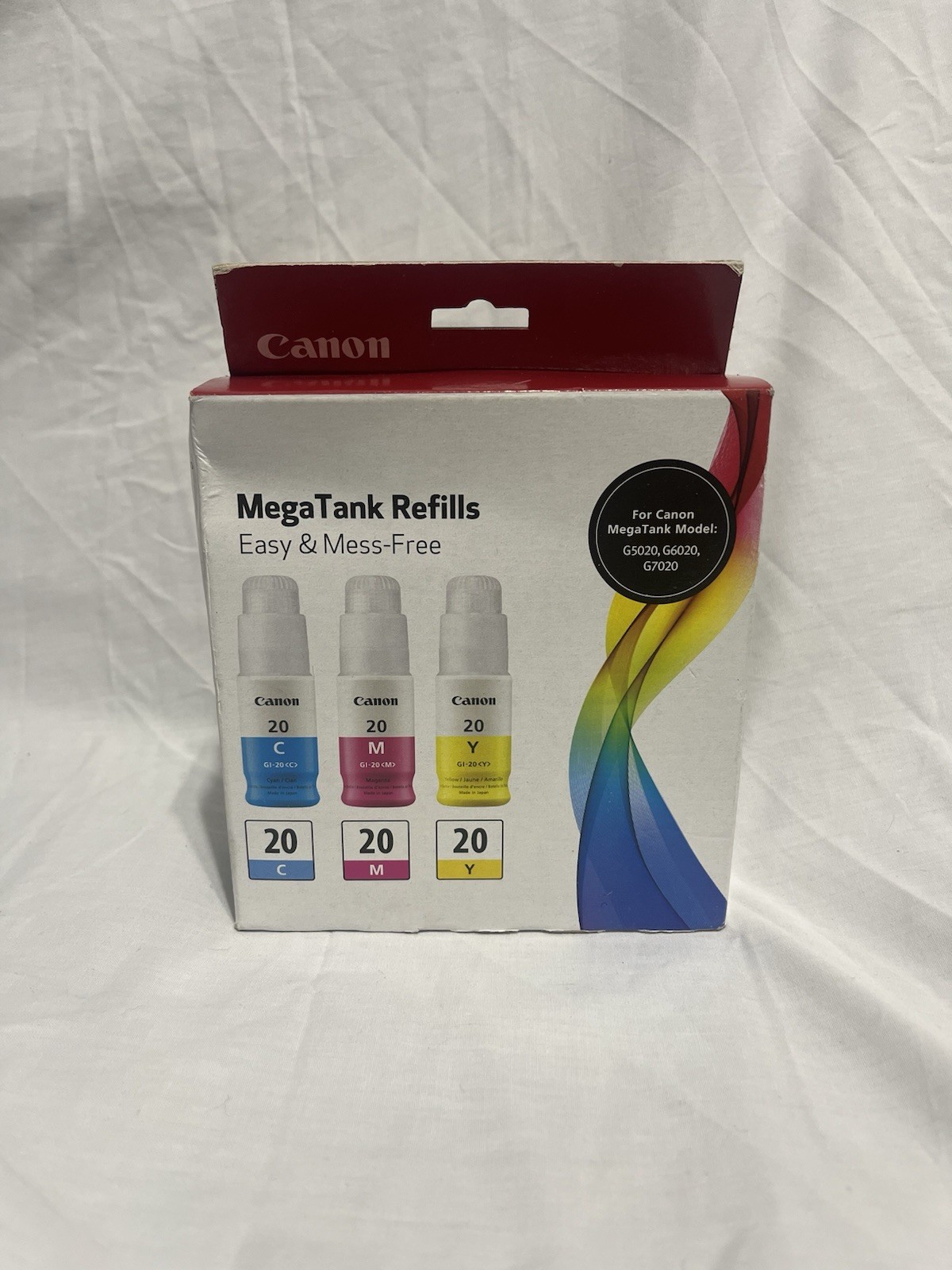 Canon MegaTank Refills 3-Pack Ink Bottles GI-20 CMY For Models G5020/G6020/G7020