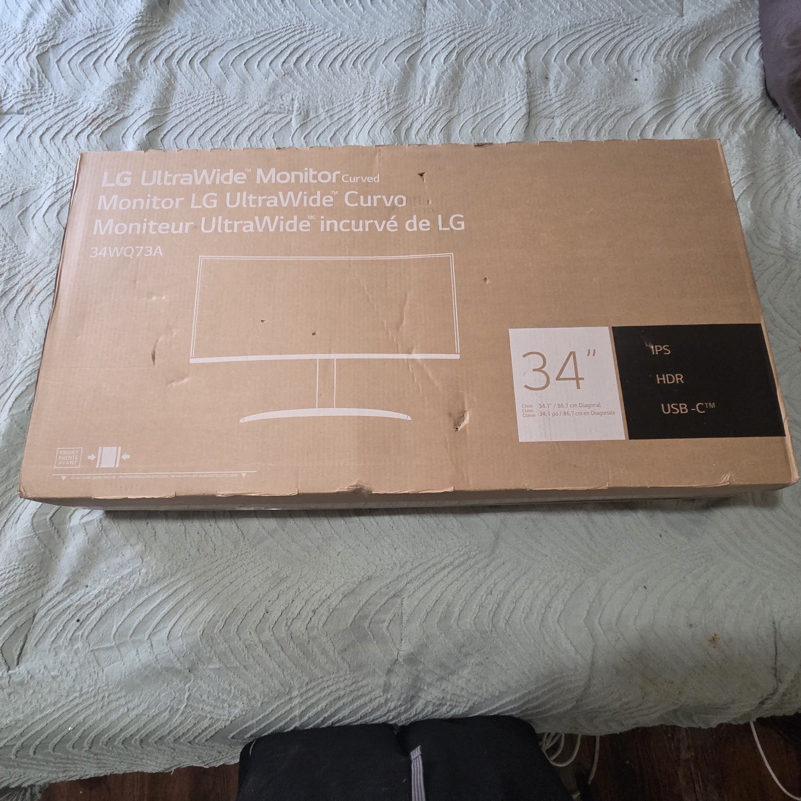 NEW LG UltraWide QHD 34-Inch Curved Computer Monitor 34WQ73A-B IPS HDR USBC PD