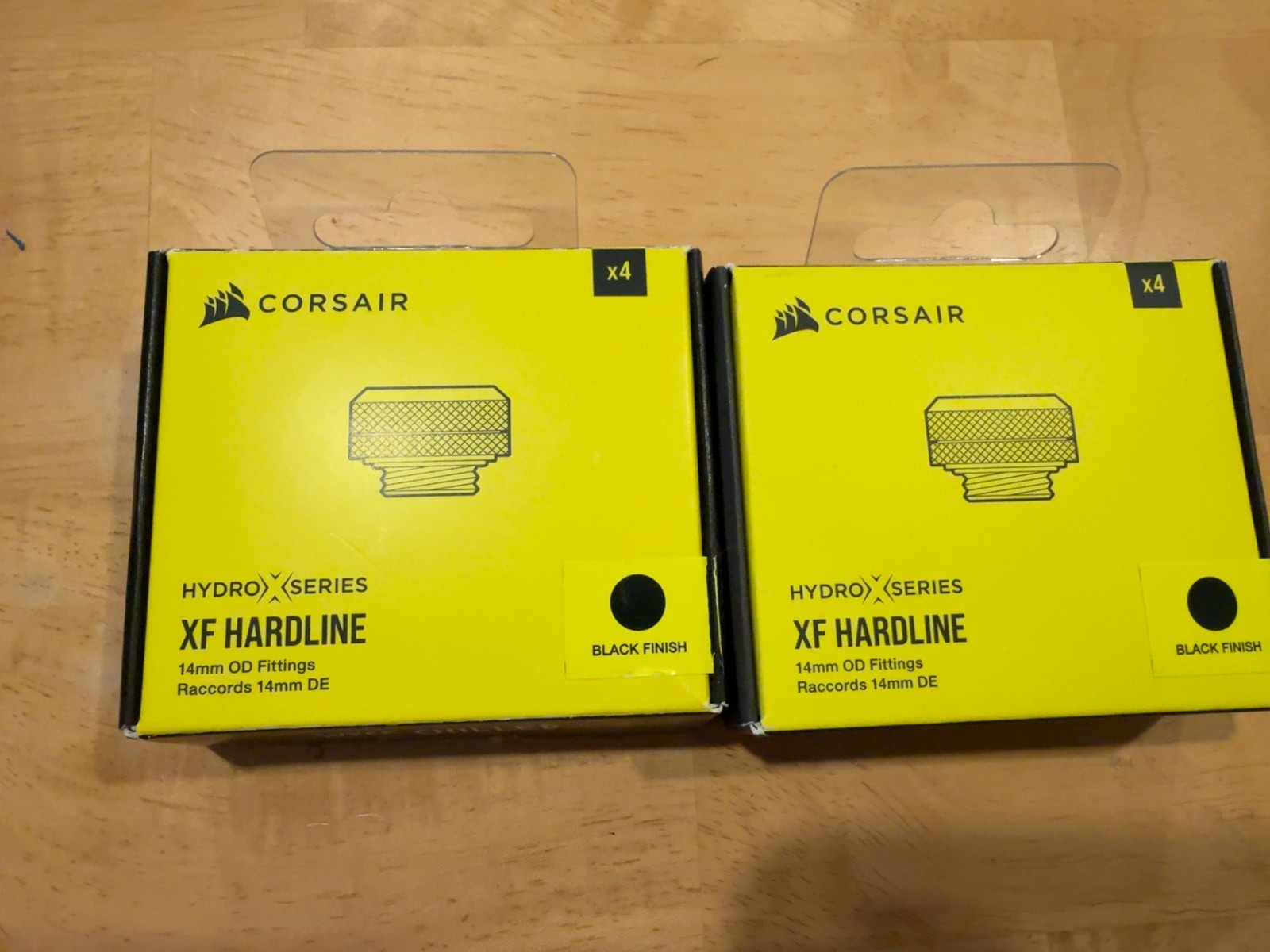 Brand New – Corsair Hydro X Series XF Hardline 14mm OD Fittings (Black)