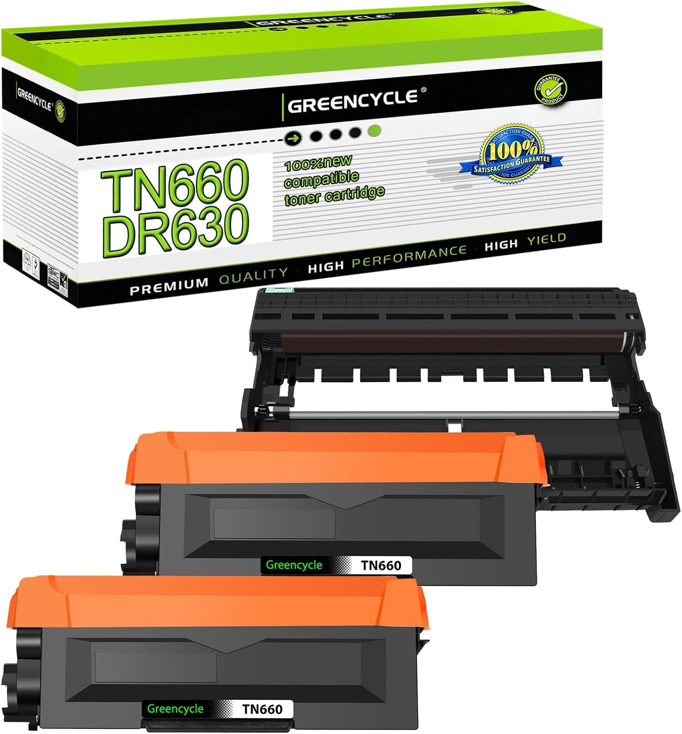 3PK Toner fits for Brother TN660 & DR630 HL-L2360DN L2365DW L2380DW MFC-L2740DW