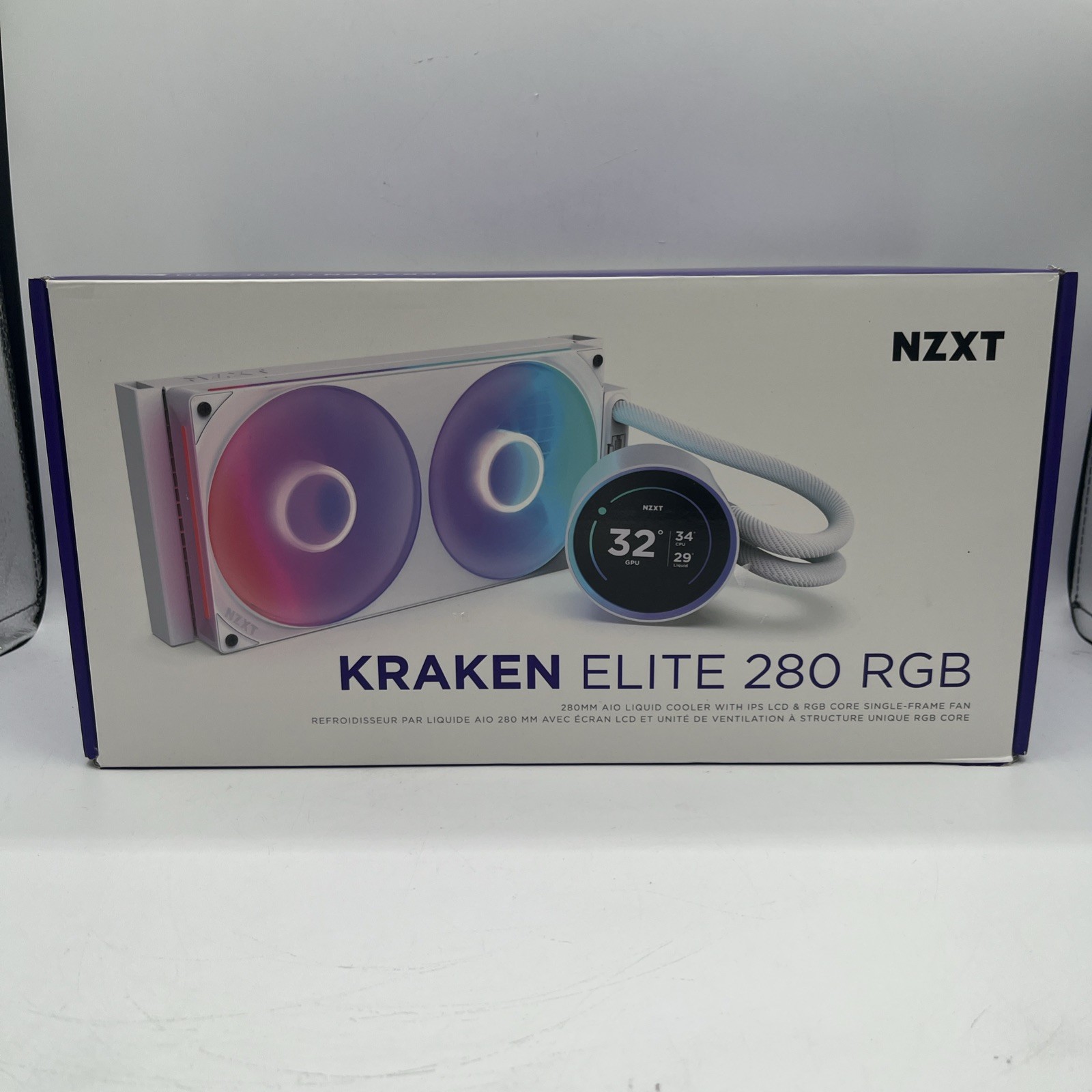 NZXT Kraken Elite 280 RGB CPU Liquid Cooler 280mm White (Read Description)