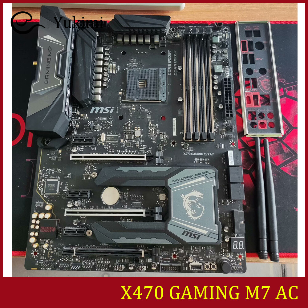 FOR MSI X470 GAMING M7 AC AMD AM4 DDR4*4 64GB ATX Ｍotherboard Test OK