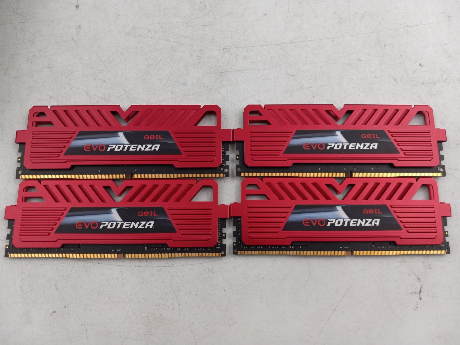 LOT OF 4 GEIL EVO POTENZA 8GB (4X8GB) PC4-2133P DESKTOP RAM (MM740)