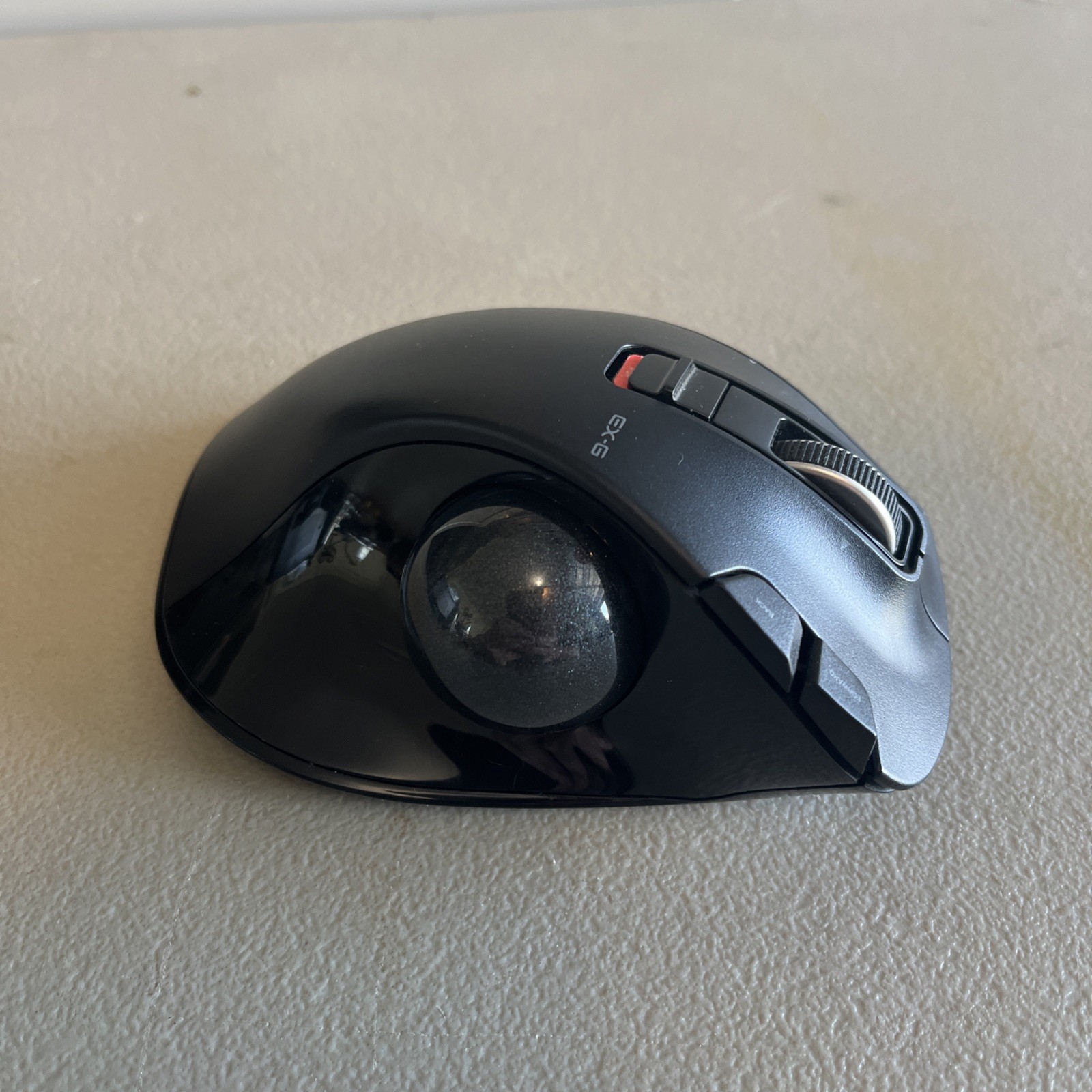 ELECOM EX-G Left-Handed Wireless Trackball Mouse, USB Dongle Included