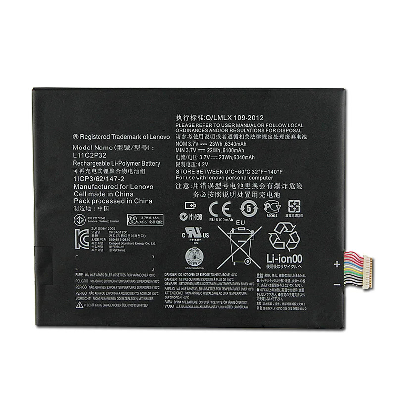 L11C2P32 Internal Battery for Lenovo IdeaTab S6000 S6000F S6000H S6000L A3000