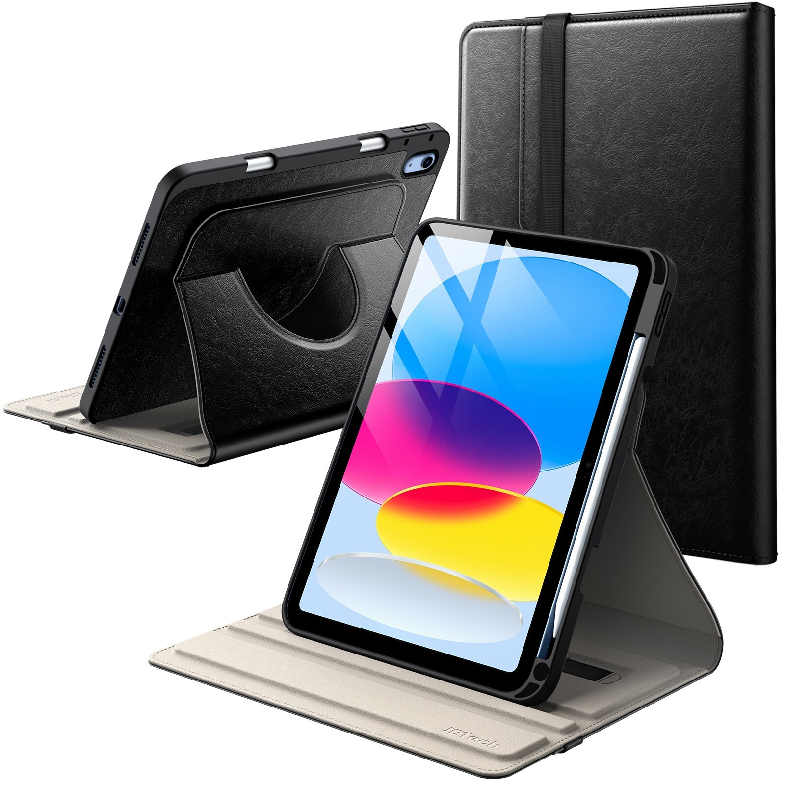 Rotating Case for iPad (A16) 11th/10th Generation (2025/2022) with Pencil Holder