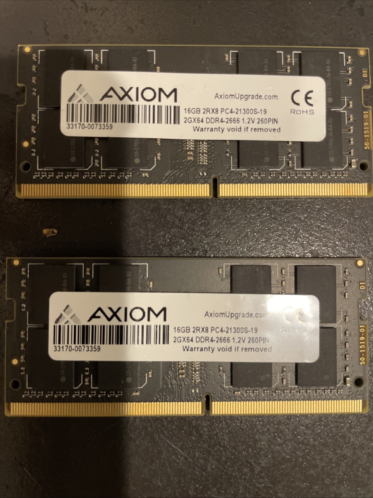 AXIOM 16GB 2RX8 PC4-21300S-19 2GX64 DDR4-2666 1.2V SODIMM TESTED 👍