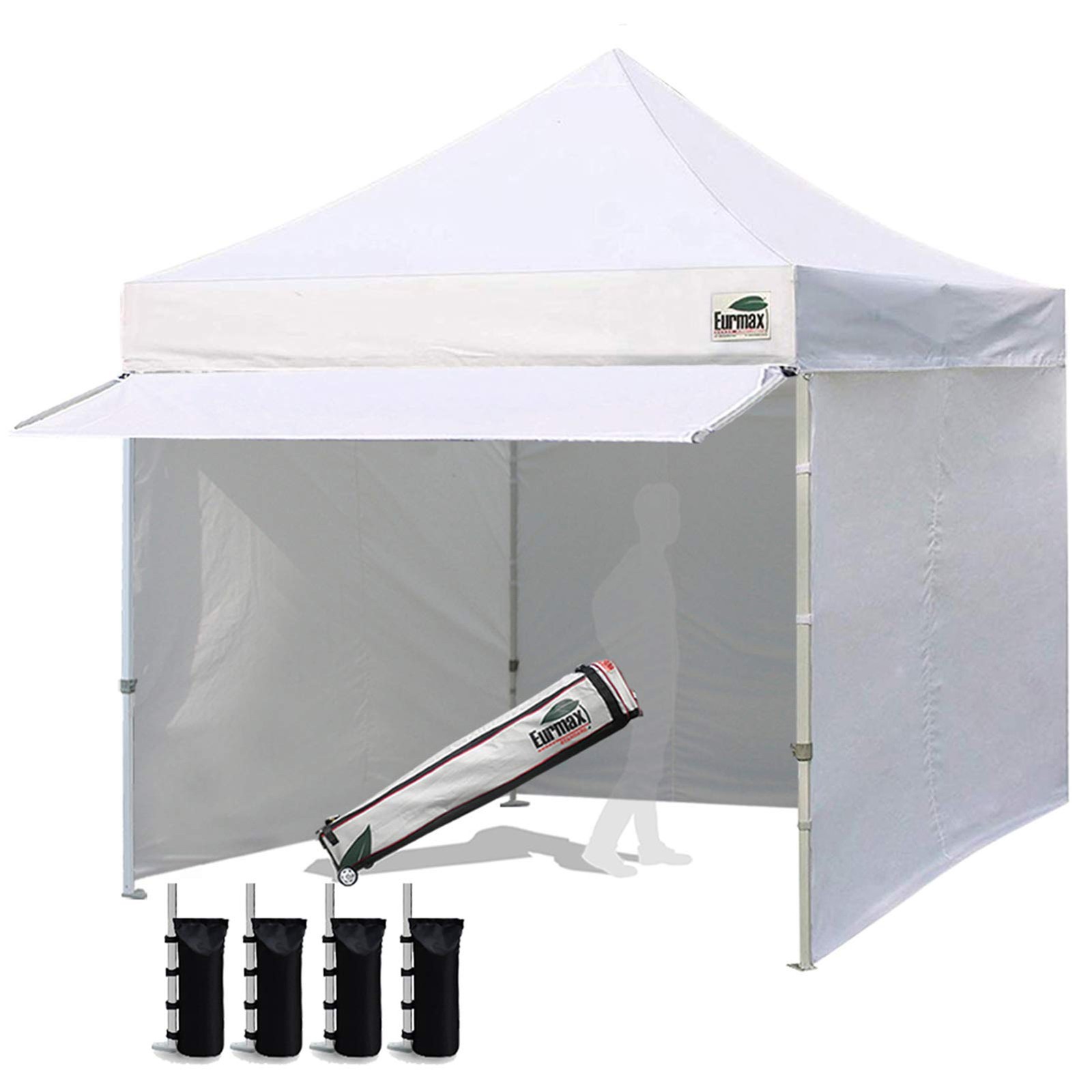 Eurmax USA 10 x 10 Pop up Canopy Commercial Tent Outdoor Party 10X10, White 