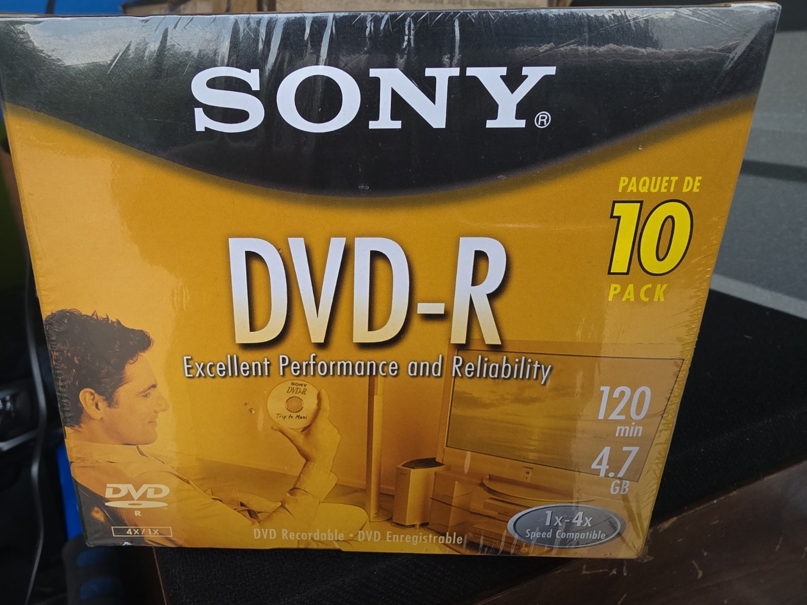 Sony DVD-R 8x 4.7GB 120 Minute Blank Disc 10-Pack New Sealed